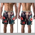 thumbnail image 3 of luoweisi Men's Beach Shorts Quick Dry Swim Trunks with Mesh Lining Elephant M, 3 of 5