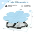 thumbnail image 3 of Costway Kids Sensory Swivel Chair with Non-Slip Metal Base for Autistic Kids Indoor Outdoor Blue Petal, 3 of 10