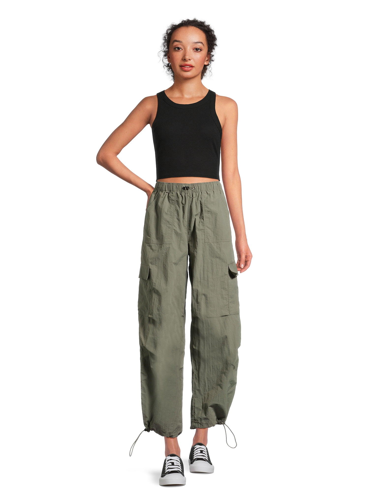 No Boundaries Juniors’ Parachute Pants, Sizes XS-XXXL, 29.5" Inseam