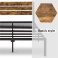 Easyfashion Metal Platform Full Bed with Wood Headboard