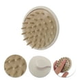 thumbnail image 3 of Unique Bargains 1 Pc Handle Hair Shampoo Brush for Head Massage 3.54"x3.15"x2.95" Earthy Yellow, 3 of 6