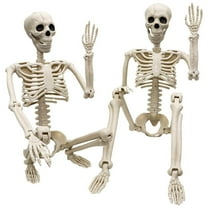 putnchl 90cm Halloween Skeleton Decor - 2 Pack!Poseable Joints For Creepy Positions, Perfect For Yard/haunted House Displays.PVC Material Withstands Outdoor Use