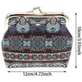 thumbnail image 4 of Heytea 4Pcs Coin Purse Ethnic Style Clasp Closure Wallet Change Credit Card Holder Pouch, 4 of 5