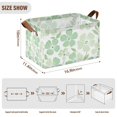 thumbnail image 7 of Yayeee Foldable Storage Basket for Shelves with Handles Set of 2 Waterproof Cloth Bins, Green Floral, 7 of 7