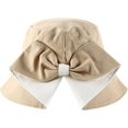 thumbnail image 5 of CoCopeaunts Summer Bucket Hats for Women Solid Color Cotton Packable Basin Hat Charming Fisherman Hat with Bow Wide-Brimmed, 5 of 8