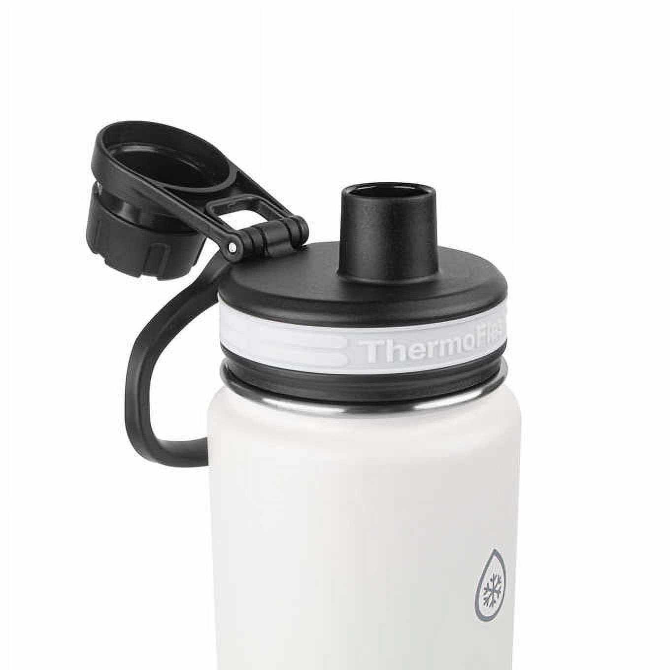 ThermoFlask 24oz Stainless Steel Insulated Water Bottles, 2-pack (White and Coral)