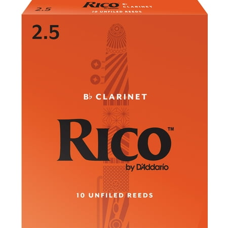 Rico by D'Addario Bb Clarinet Reeds, Strength 2.5,