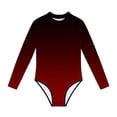 thumbnail image 4 of Swimsuit for Girls, Long Sleeve One Piece Rashguard, Solid Color Beach Vacation Swimsuit for Kids 2-13 Years, 4 of 7