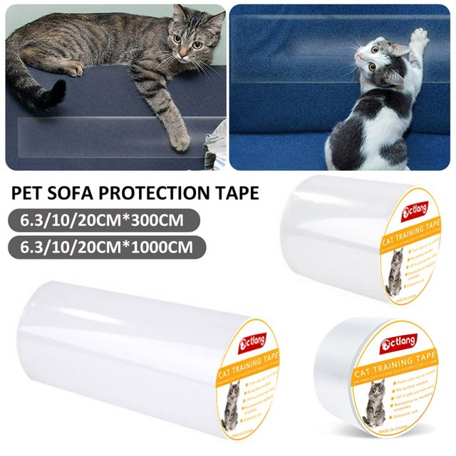 EIGTHTAIL Anti Scratch Tape Double Sided Transparent Cat Scratching Pad with 1 Tape