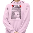 thumbnail image 2 of Mom Nutrition Facts Hoodie Sweatshirt Unisex Small Pink, 2 of 5