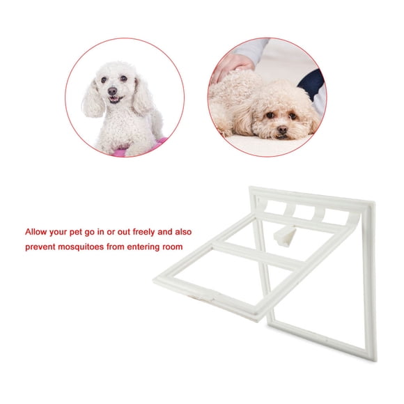 Pet Door, Screen Doggy Door Easy To Control Install In Interior and Exterior Doors Automatic Safe Flap for Screen Window Gate