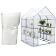 thumbnail image 3 of YAOMOBB Low Temperature Resistant Greenhouse Cover Waterproof Greenhouses Replacement Cover Thermal Insulation PE Cover with Door for Rainproof Protection, 3 of 7