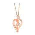thumbnail image 2 of ARAIYA FINE JEWELRY 14K Rose Gold Lab Grown Diamond Heart Pendant with Rose Gold Plated Silver Rope Chain Necklace (1/4 cttw, E-F Color, VS1 Clarity), 18" for Women, 2 of 7