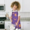 thumbnail image 4 of Halloween Spider Bat Pattern Kids Aprons for Girls and Boys,Adjustable Neck Strap Toddler Aprons for Kids Cooking Baking, 4 of 7