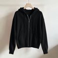 thumbnail image 5 of Odbmxy Fall Winter Ladies Cardigan Sweater Hooded Long Sleeve Ladies Sweaters Knit Solid Color Zip up with Pockets, 5 of 5