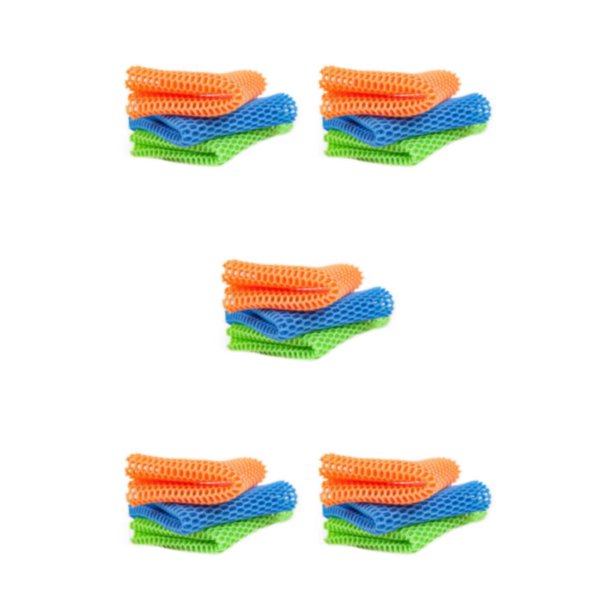 Matsuzay 3 piezas de paño de malla de cocina, toallas de fibra de bambú, trapos de limpieza, toallitas de malla, fregador de algodón de red Type2 NO2