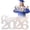 White, variant on Graduation Decorations Class of 2026 Wooden Signs, Graduation Photo Booth Props Congrats Grad Wooden Signs for College Graduation Party Supplies, Blue