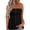 Black, variant on Tube Tops Strapless Blouse Smocked Tube Tops Backless Top flowy strapless top Basic Bandeau Shirred Tanks Sleeveless Tank Bandeau Tops summer essentials Shoulder Tops Navy XL