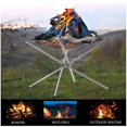 thumbnail image 2 of Camping Campfire Fire Rack Backyard Heating Mesh Fire Pit Rack Folding Wood Stoves Rack Bonfire Frame, 2 of 5