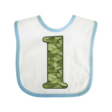 

Inktastic Green Camo 1st Birthday Gift Baby Boy Bib