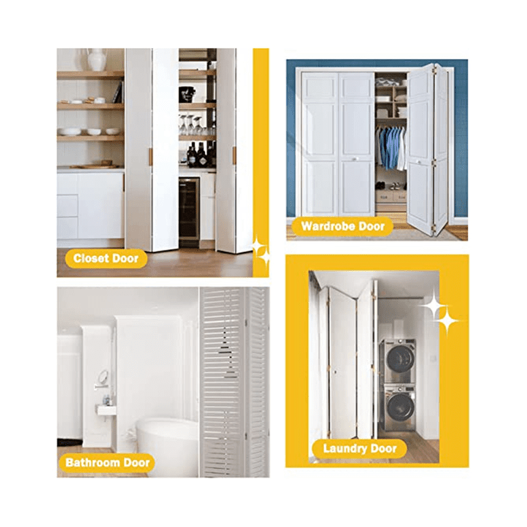 Maxmoral 8PC Bifold Door Hardware Kit - Top Pivot Repair Parts For Closet & Sliding Doors