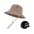 thumbnail image 4 of Sombrero tipo cubo transpirable y portátil de ala ancha para ciclismo, jardinería y deportes de verano. Caqui, 4 of 9