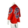 thumbnail image 2 of Qarigey Hombres Mujeres Camisa de playa hawaiana Casual Abotonado Manga corta Dragón simple Transpirable Estilo étnico Camiseta diaria Camisetas Rojo L, 2 of 6