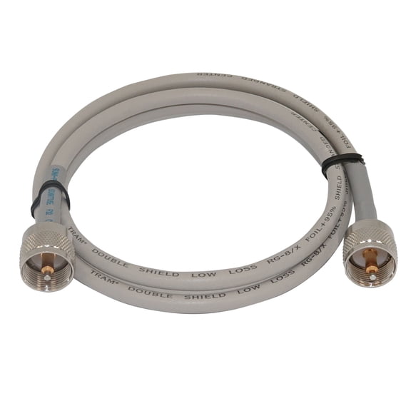 Tram 3-Ft. RG-8X PL-259 to PL-259 Tramflex Double-Shield Low Loss Precision RF Coax Cable, 3 Ft.