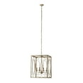 thumbnail image 2 of Decmode - Rustic 25 x 18 inch cuboid gold iron chandelier, 2 of 6