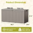 thumbnail image 7 of Homall 98 Gallon Deck Box with Lockable Lid, Waterproof Outdoor Storage Container for Patio, Garden & Backyard, Light Brown, 7 of 7