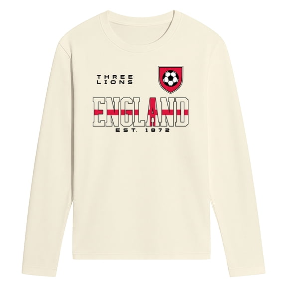 Instant Message - England Soccer Jersey - Men's Long Sleeve Graphic T-Shirt