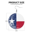 thumbnail image 3 of Leather Dangle Round Earrings For Women Texas Flag Circle Earrings Drop Jewelry, 3 of 6