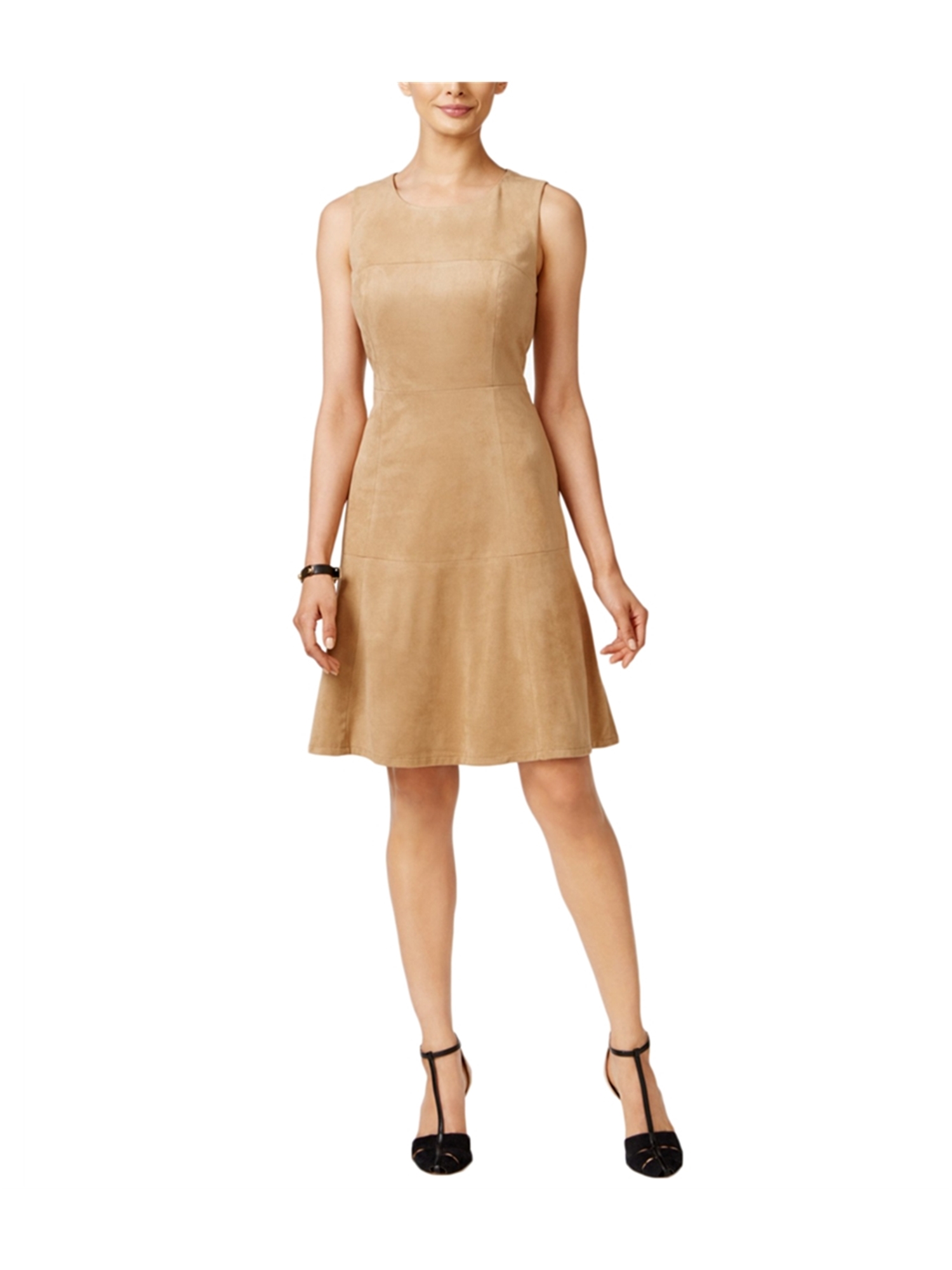 faux suede shift dress
