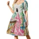 thumbnail image 2 of Vestido sin mangas con pintura chinoiserie caprichosa de The Writer's Den, vestido de verano para mujer, vestidos de fiesta, vestido, 2 of 8