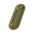 thumbnail image 2 of Deltana FP223U5 Flush Pull; Oblong; 3-1/2" x 11/4" x 5/16"; Antique Brass Finish, 2 of 2