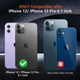 thumbnail image 4 of SPIDERCASE Diseñado para iPhone 12/iPhone 12 Pro, [protección contra caídas de grado militar de 10 pies] [con 2 protectores de pantalla de vidrio templado] Funda protectora para iPhone 12/12 Pro (amar, 4 of 4