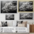 thumbnail image 4 of Designart "Monochrome Anemone Reef I" Coastal Coral Under Water Wall Art Living Room, 4 of 7