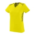 thumbnail image 2 of Augusta S Ladies Vigorous Jersey Power Yellow/Power Yellow/Black Print 1360, 2 of 3
