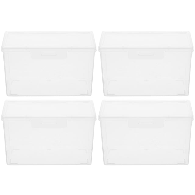4pcs Photo Organizer Photo Box Storage Greeting Card Storage Box Holding Case