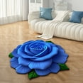 thumbnail image 5 of 3D Flower Mat Soft Carpet - Non-Slip Area Rug with Floral Design, Crystal Velvet Material, 60X60Cm for Dining Room, Bedroom, Living Room Floor Decor, 5 of 6