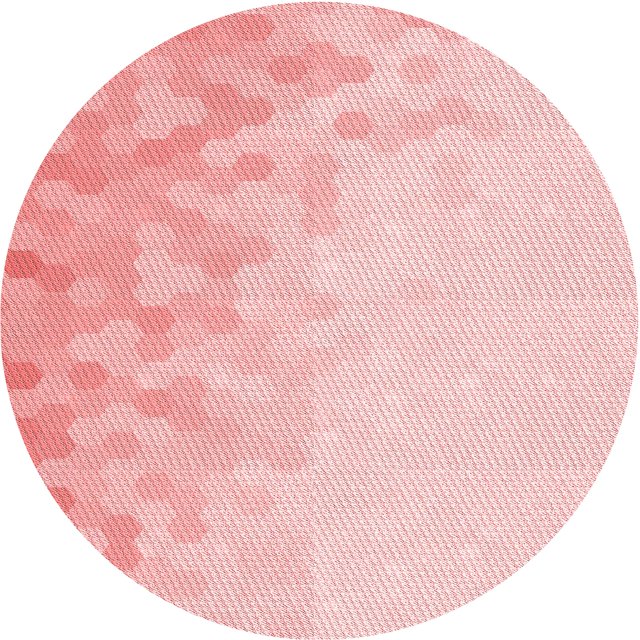 Ahgly Tapis Rond Lavable en Machine Intérieur Transitionnel Rouge Pastel Rose, 4 Pieds Rond