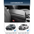 thumbnail image 7 of KBH Center Console Cover for Toyota Tundra Accessories 2007-2013 & Toyota Sequoia 2008-2022, Anti-Scratch Leather Car Armrest Protector, Black, 7 of 7