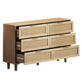 thumbnail image 6 of Glavbiku Modern Rattan Chest of Drawers,6-Drawers Dresser Storage Cabinet for Bedroom,Natural,51.1in, 6 of 12