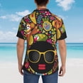 thumbnail image 6 of Bixox Men's Hawaiian Shirts Men's Black Head Woman with Monkey Hair，African Women Print Short-Sleeve Shirt-3X-Large, 6 of 8