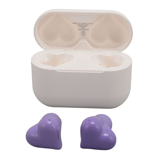 Inalámbrico auricular en forma de Corazón, 5.3 Con Cancelació de Ruido, Auriculares Estéreo Ligeros, Lindos Auriculares Inalmbricos Con Estuche de Carga, 8