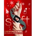 thumbnail image 3 of Wearlizer Christmas Engraved Band Compatible with Apple Watch Band 38mm 40mm 41mm 42mm 44mm 45mm 49mm Women Men, Silicone Snowman Santa Claus Holidays Strap for iWatch Series Ultra SE 9 8 6 5 4 3 2 1, 3 of 6