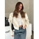 thumbnail image 4 of HH TRAF 2024 Chaqueta bomber corta de color liso para mujer, de primavera, con bolsillos, cuello redondo, manga larga, botones, abrigos ajustados, ropa de calle, top elegante, 4 of 5
