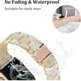 thumbnail image 5 of KOMI Compatible with Series 8/7/9 Resin Apple Watch Bands 45mm 44mm 42mm,Fashion Resin Bracelet Wristband with Stainless Steel Buckle for iWatch Ultra 49mm Series 6/5/4/3/2/1/SE, 5 of 7