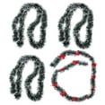 thumbnail image 3 of ROMANSENTIAL 4Pcs Christmas Decorative Bowknot Strips Garland for Home Users Red PET 180x1.8in, 3 of 8