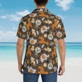 thumbnail image 4 of Xecao Cute Lion Tiger Print Hawaiian shirt - A Stylish Short-Sleeve Button-Down for Men, Perfect for Casual Beach and Tropical Outings.,Medium, 4 of 7